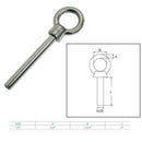 10 Pc Marine Stainless Steel 7/8"x6" Shoulder Eye Bolt Non Thread Eye Rivet Bolt