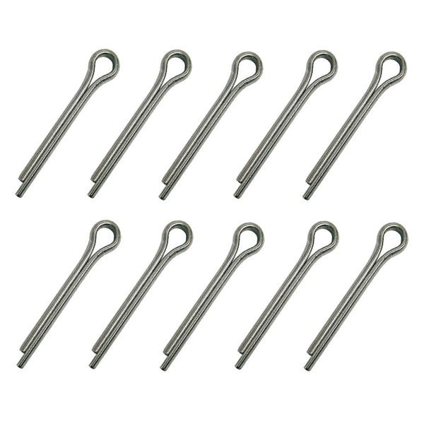 10 Pc Marine Stainless Steel 1/4" x 1-3/4" Cotter Pin Clip Split Pin Hardware