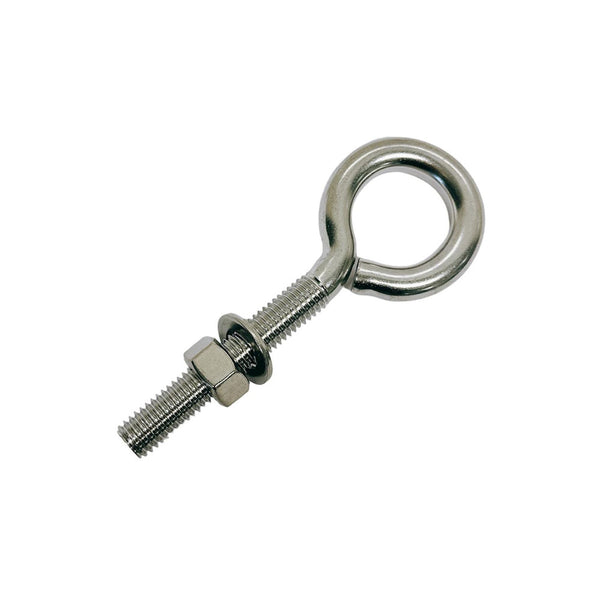 Marine Boat Stainless Steel T316 1/2" x 3" Turned Eye Bolt Washer WLL 250 Lbs