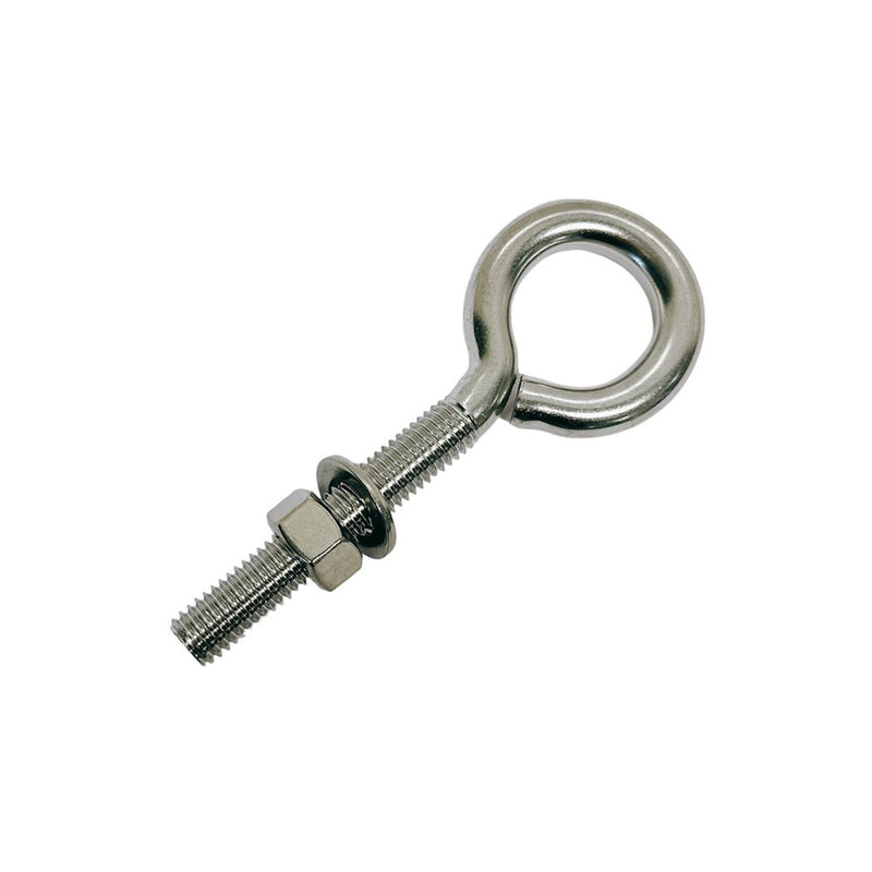 Marine Boat Stainless Steel T316 1/2" x 3" Turned Eye Bolt Washer WLL 250 Lbs