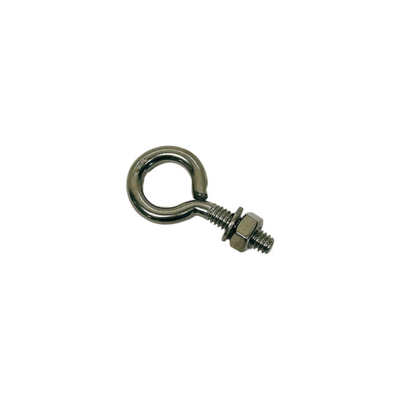Marine Boat Stainless Steel T316 1/4" x 1" Turned Eye Bolt Washer WLL 50 Lbs
