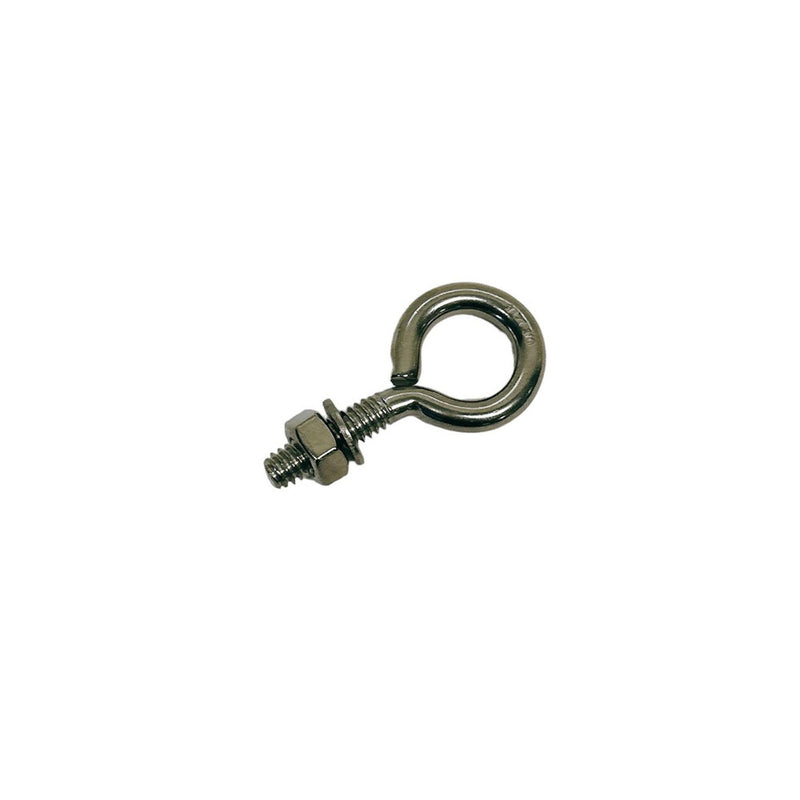 10 Pc Marine Boat Stainless Steel T316 1/4"x1" Turned Eye Bolt Washer WLL 50 Lbs