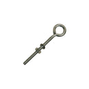 Marine Boat Stainless Steel T316 1/4" x 2" Turned Eye Bolt Washer WLL 50 Lbs