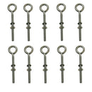 10 Pc Marine Boat Stainless Steel T316 1/4"x2" Turned Eye Bolt Washer WLL 50 Lbs