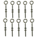 10 Pc Marine Boat Stainless Steel T316 1/4"x3" Turned Eye Bolt Washer WLL 50 Lbs