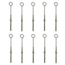 10Pc Marine Boat Stainless Steel T316 1/4"x6" Turned Eye Bolt Washer WLL 50 Lbs