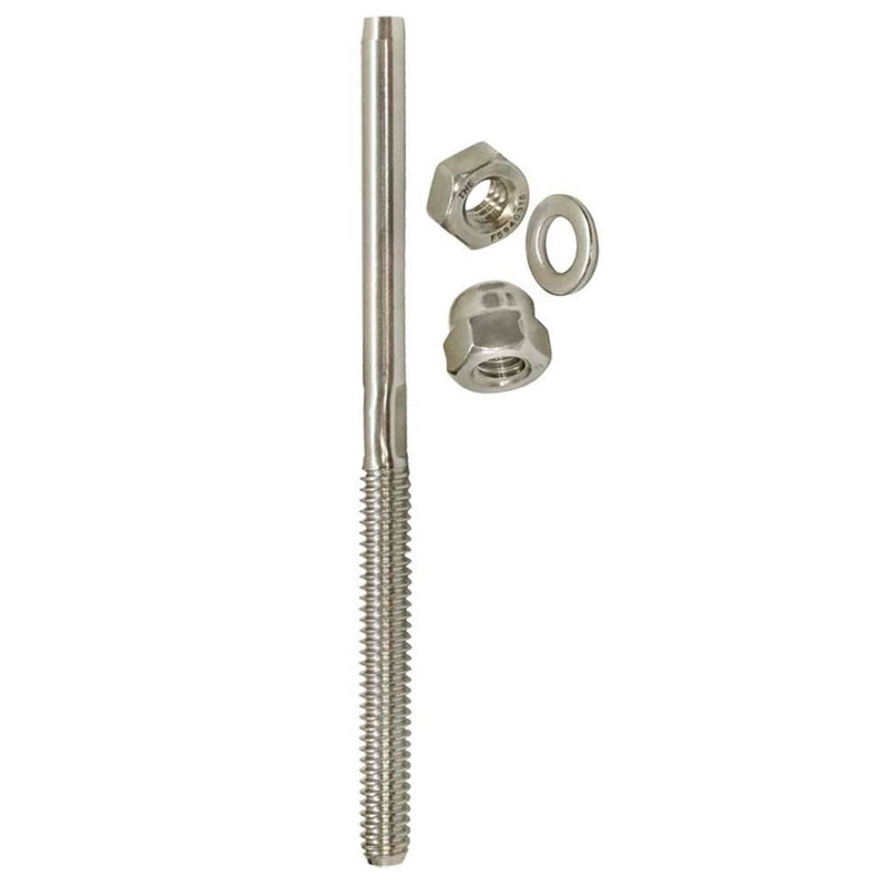 Stainless Steel Swage Threaded Stud End Fitting for 1/8",1/4", 3/16" Cable Rail