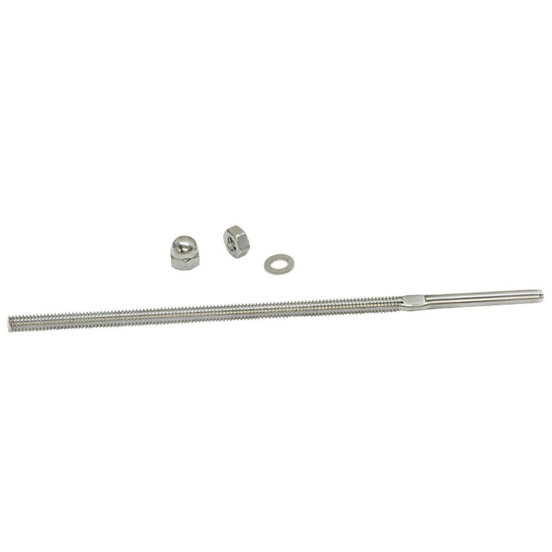Stainless Steel Swage Threaded Stud End Fitting for 1/8",1/4", 3/16" Cable Rail