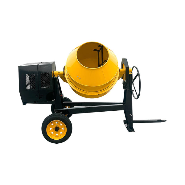 Towable 17 Cubic Feet Cement Mixer 12V  Electric Starter Gas Tow Concrete 13HP