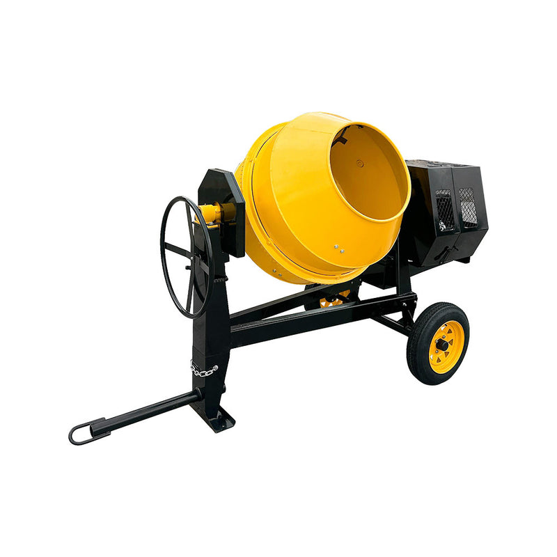 Towable 17 Cubic Feet Cement Mixer 12V  Electric Starter Gas Tow Concrete 13HP