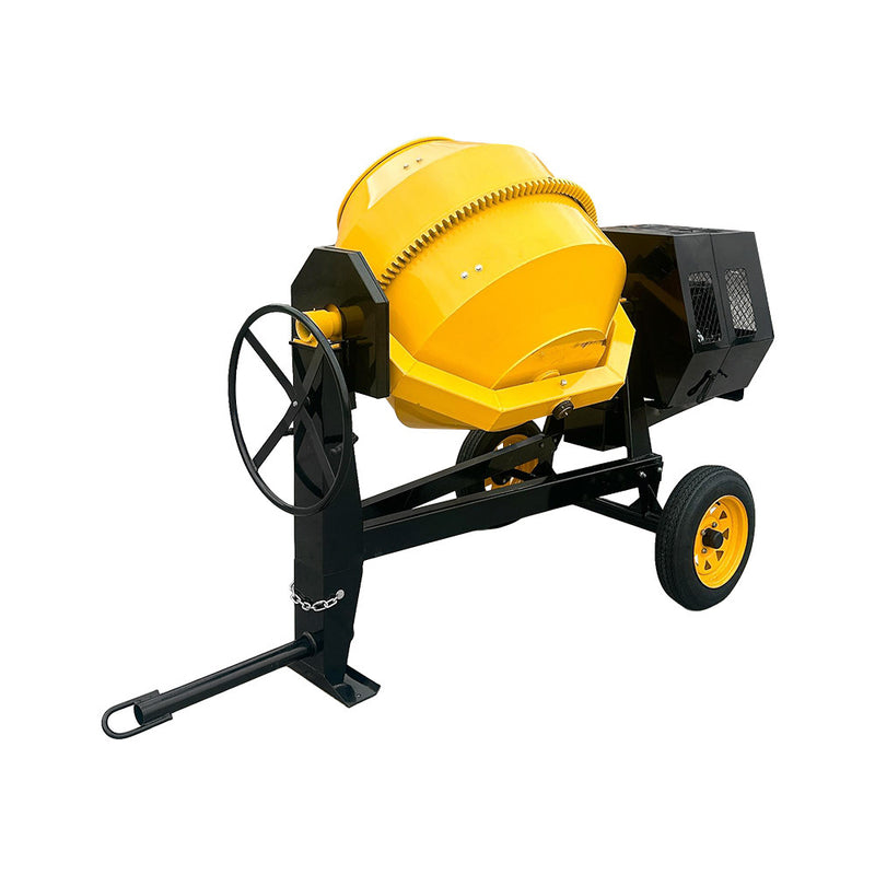 Towable 17 Cubic Feet Cement Mixer 12V  Electric Starter Gas Tow Concrete 13HP