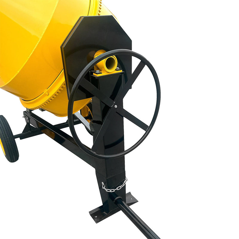 Towable 17 Cubic Feet Cement Mixer 12V  Electric Starter Gas Tow Concrete 13HP