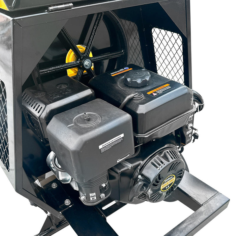 Towable 17 Cubic Feet Cement Mixer 12V  Electric Starter Gas Tow Concrete 13HP
