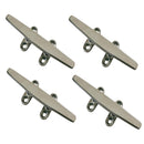 4 Pc Boat Marine Stainless Steel T316 5" Trimline Cleat Flat Top Dock Deck Rope