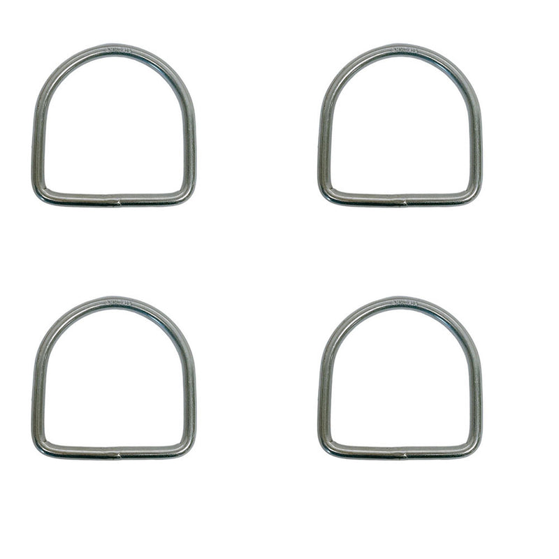 4 Pc Marine Stainless Steel 1/8" D-Ring 100 WLL D Ring Yacht Sailing hardware