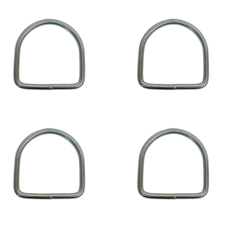 4 Pc 32mm Height Marine Boat Stainless Steel 3/16" D-Ring 300 WLL D Ring Yacht