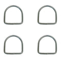 4 Pc 35mm Height Marine Boat Stainless Steel 1/4" D-Ring 500 WLL D Ring Yacht