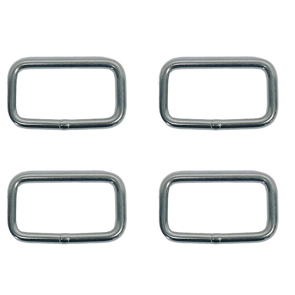 4 Pc Marine Stainless Steel 5/16" Rectangular Ring Link Rectangle Loop 1200 Lbs