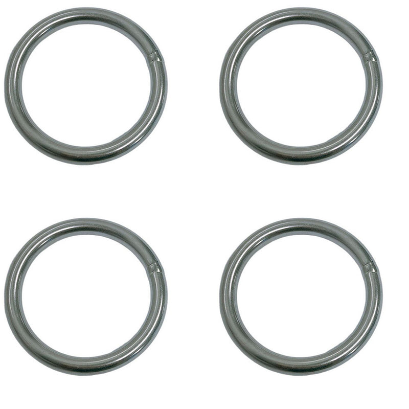 4 Pc Marine Boat Stainless Steel 3/8" Round Ring Link Connect 2,400LB WLL Yacht