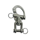 Marine Boat Stainless Steel 3-1/2" Jaw Swivel Snap Shackle 1,500LB WLL Yacht