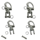 4Pc Marine Boat Stainless Steel 3-1/2" Jaw Swivel Snap Shackle 1500LB WLL Yacht