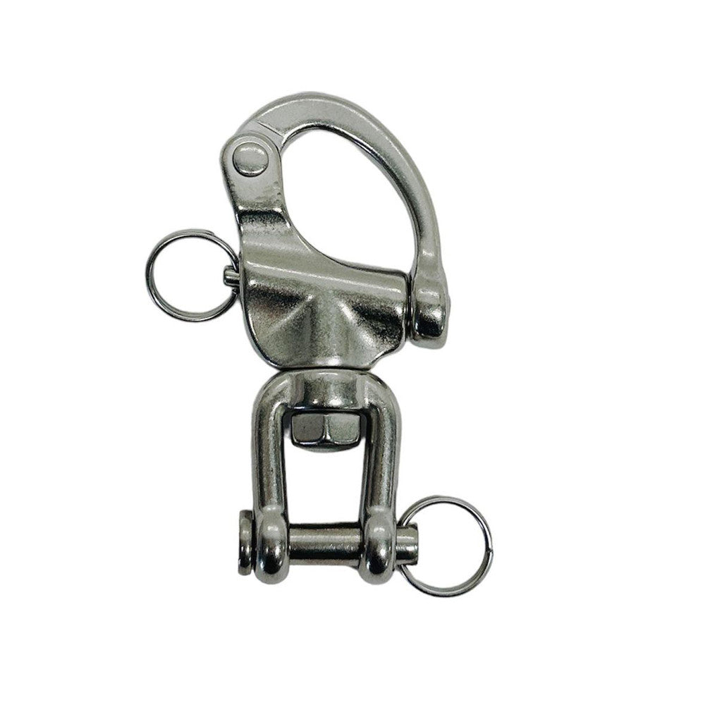 4Pc Marine Boat Stainless Steel 3-1/2" Jaw Swivel Snap Shackle 1500LB WLL Yacht