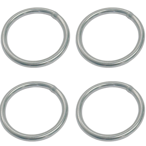 4 Pc Marine Boat Stainless Steel 3/16" Round Ring Link Connect 1,000LB WLL Yacht