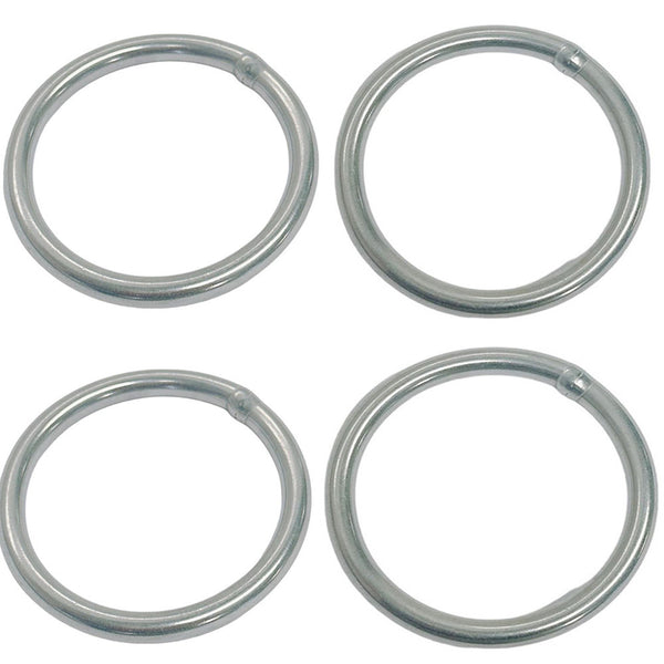 4 Pc Marine Stainless Steel 5/32" x 1-3/16" Round Ring Link Connect 1120LB WLL