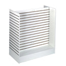 48"W x 24"D x 54"H Shaped Slatwall Gondola Display - White