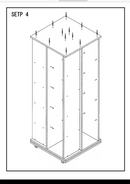 24"W x 24"D x 63"H Revolving T-Shirt Display with Casters - Black