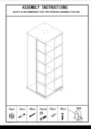 24"W x 24"D x 63"H Revolving T-Shirt Display with Casters - White