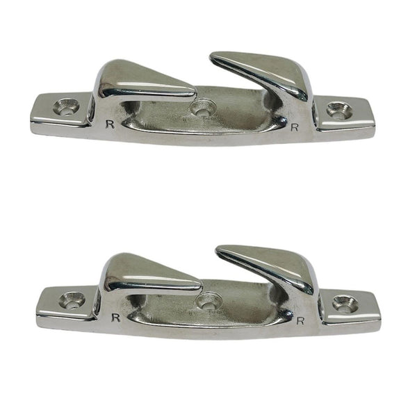 2 Pc Marine Stainless Steel 4-1/2" Skene Chocks RIGHT Top Dock Deck Rope Yacht