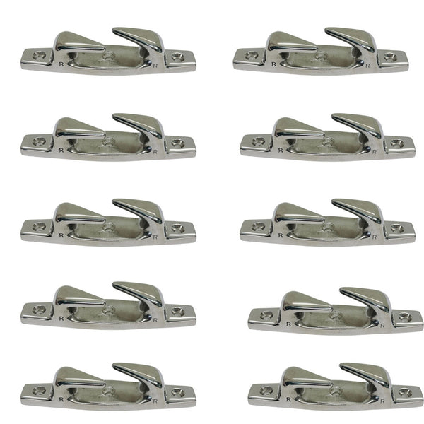 10 Pc Marine Stainless Steel 6" Skene Chocks RIGHT Top Dock Deck Rope Yacht