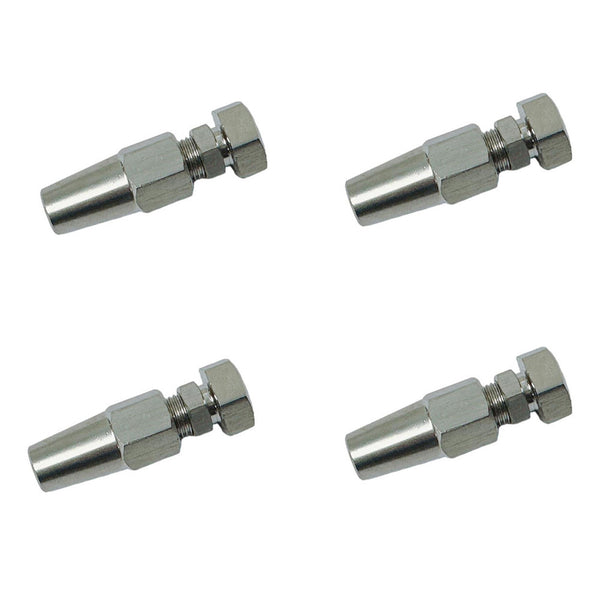 4 Pc Marine Boat Stainless Steel 1/8" Swageless Receiver 1/4" Internal Thread