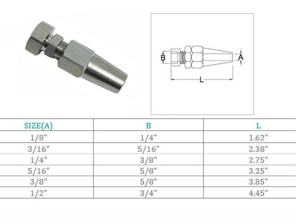 Marine Boat Stainless Steel T316 Swageless Receiver