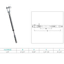 4 Pc Marine Boat SS Swageless & Toggle Turnbuckle For 1/8" Cable Rail Wire Rope