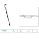 4 Pc Marine Boat SS Swageless & Toggle Turnbuckle For 3/16" Cable Rail Wire Rope