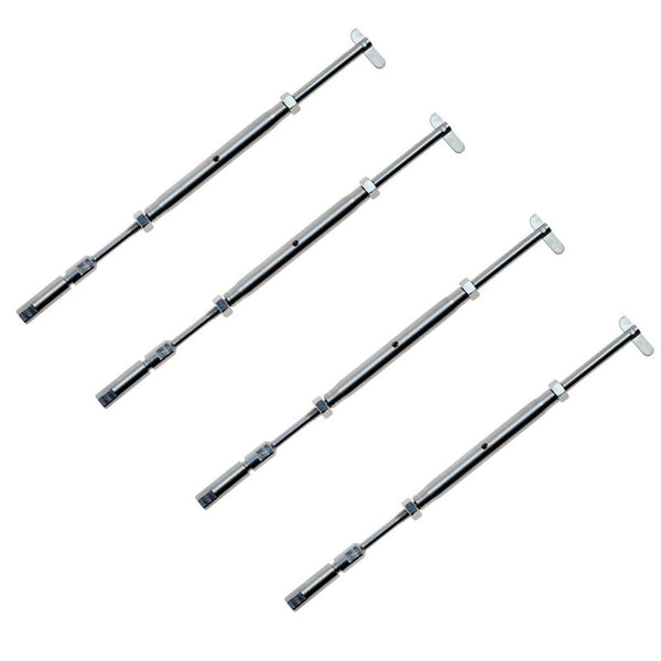 4 Pc Marine Stainless Steel Swageless & Drop Pin Turnbuckle For 1/8" Cable Wire