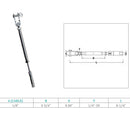 Marine Boat SS T316 Swageless & Toggle Turnbuckle For Cable Rail Wire Rope