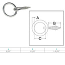 Marine Stainless Steel Ring Nail Link Connect Yacht Sailing Welded Ring