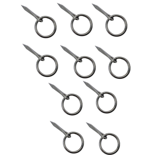 10 Pc Marine Stainless Steel 5/32" Ring Nail Link Connect Sailing Welded Ring