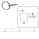 10 Pc Marine Stainless Steel 5/16" Ring Nail Link Connect Sailing Welded Ring