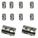 10 Pc Marine Boat Stainless Steel Long 3/8" Cross Cable Clip 3/4 OD Wire Cable