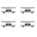 4 Pc Marine Boat Stainless Steel 1/8" Double End Shelf Clamp Cable Rope Wire