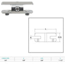 4 Pc Marine Boat Stainless Steel 1/8" Double End Shelf Clamp Cable Rope Wire