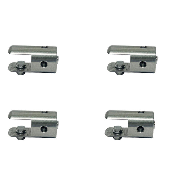 4Pc Marine Boat Stainless Steel T316 1/8" Single End Shelf Clamp Cable Rope Wire