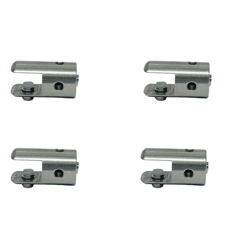 4Pc Marine Boat Stainless Steel T316 1/8" Single End Shelf Clamp Cable Rope Wire