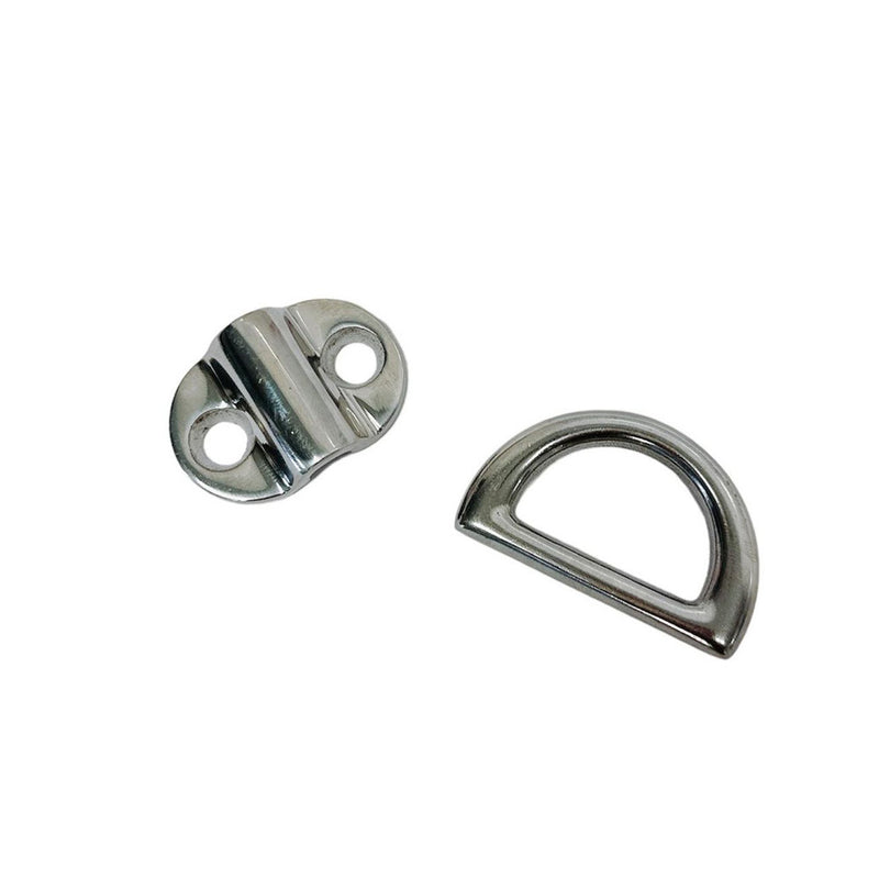 Marine Boat Stainless Steel T316 3/16" Folding Pad Eye D Ring Rigging Lifting