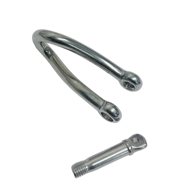 Marine Boat Stainless Steel T316 3/8" Twisted Shackle Screw Pin 1200 Lbs WLL