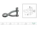 Marine Boat Stainless Steel T316 Twisted Shackle Twist Shackle With Screw Pin